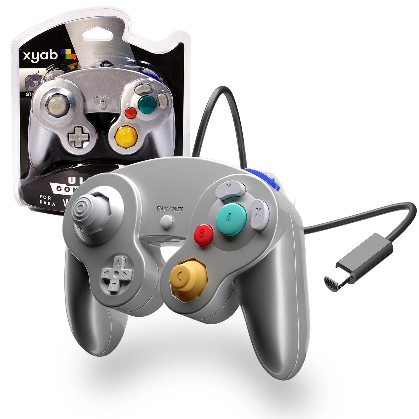 Gamecube/Wii Wired Controller Silver |(XYAB) (NEW)