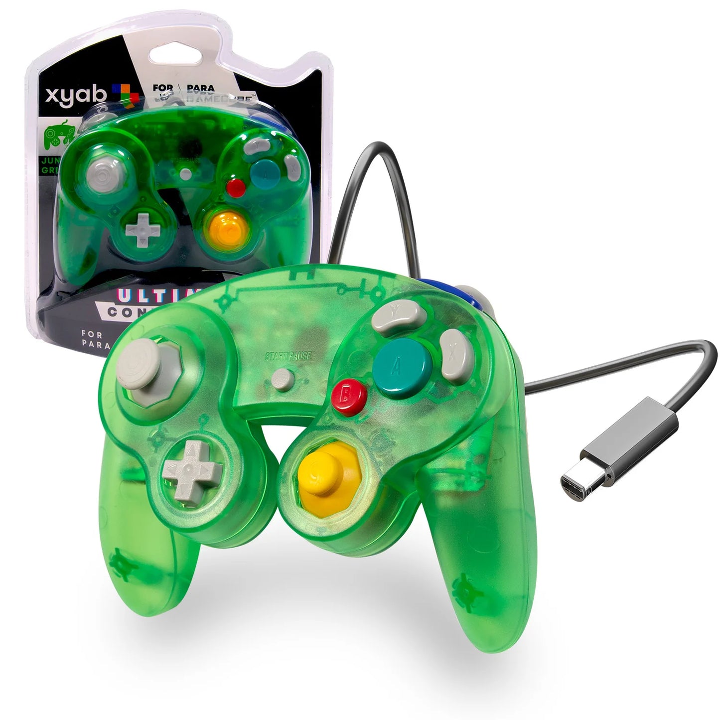 Gamecube/Wii Wired Controller Jungle Green |(XYAB) (NEW)