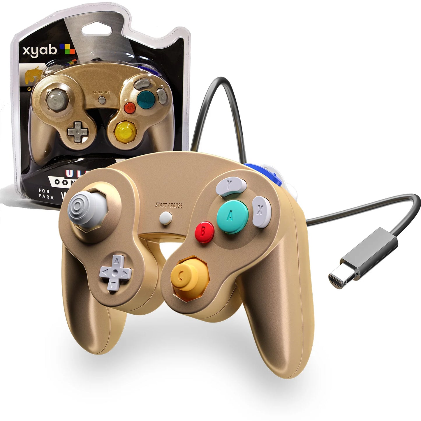 Gamecube/Wii Wired Controller Gold |(XYAB) (NEW)