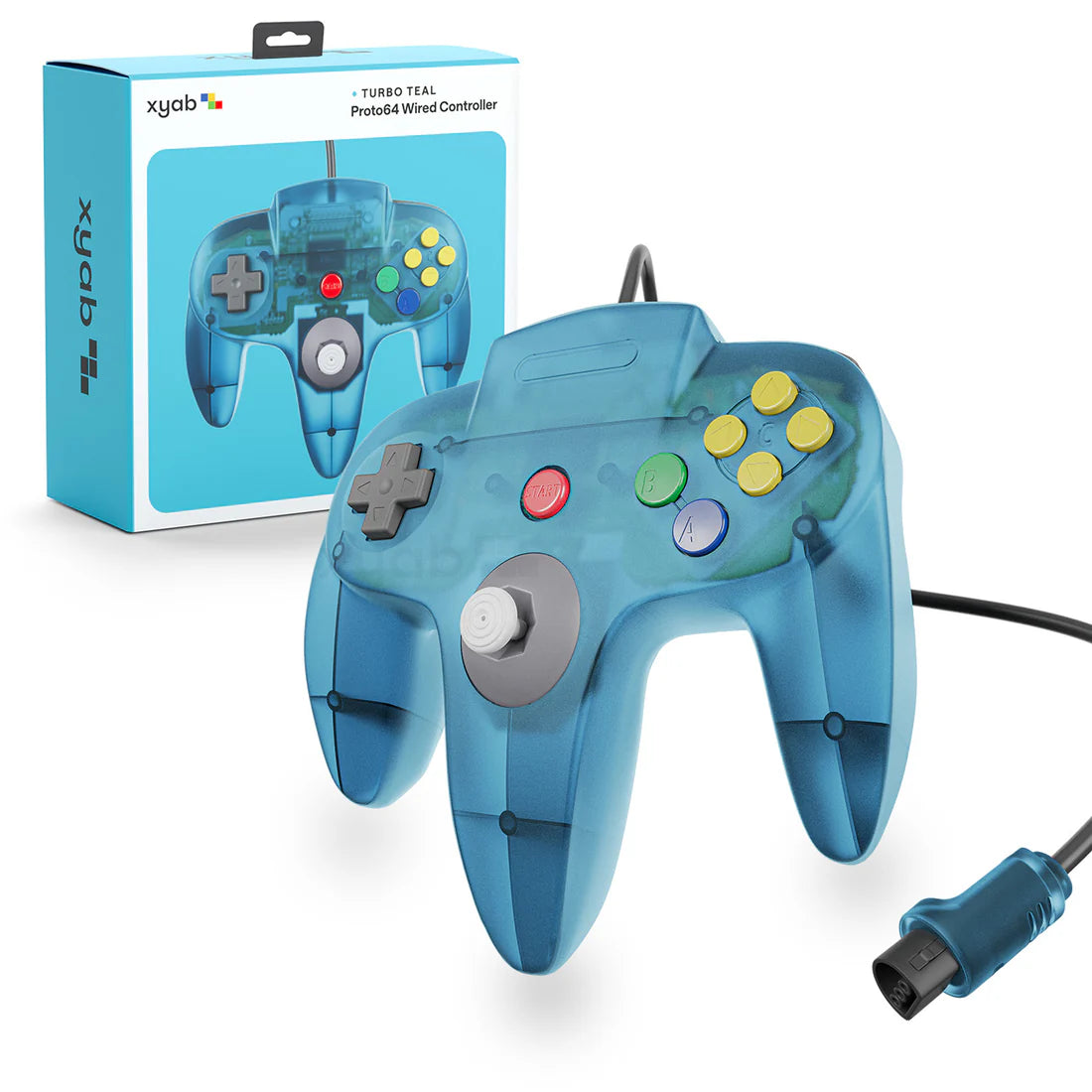N64 Wired Controller Proto64 Ice Blue |(XYAB) (NEW)