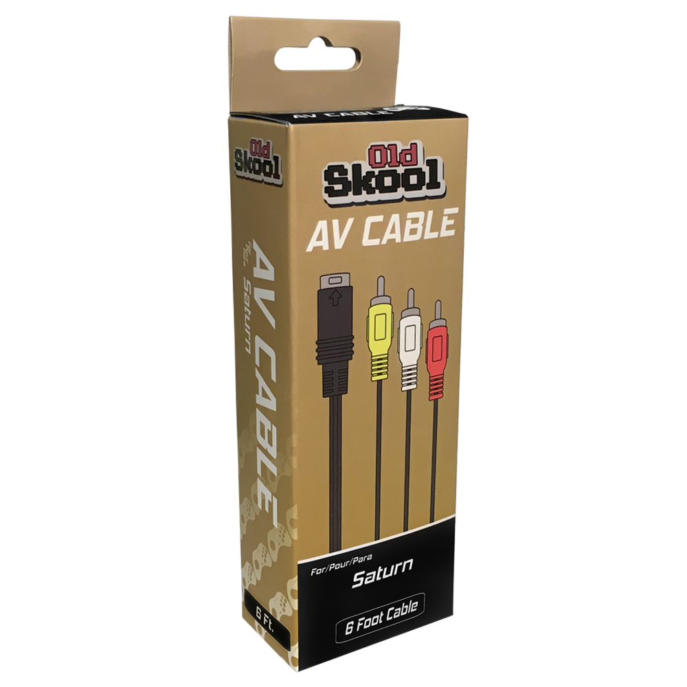 Old Skool AV Cable for Sega Saturn | (NEW) (Sega Saturn)