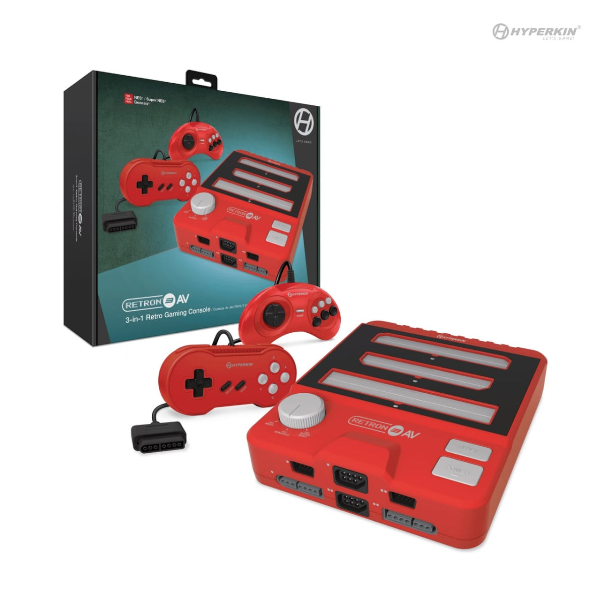 RetroN 3 AV 3-in-1 Red Console | (LS) (NES)