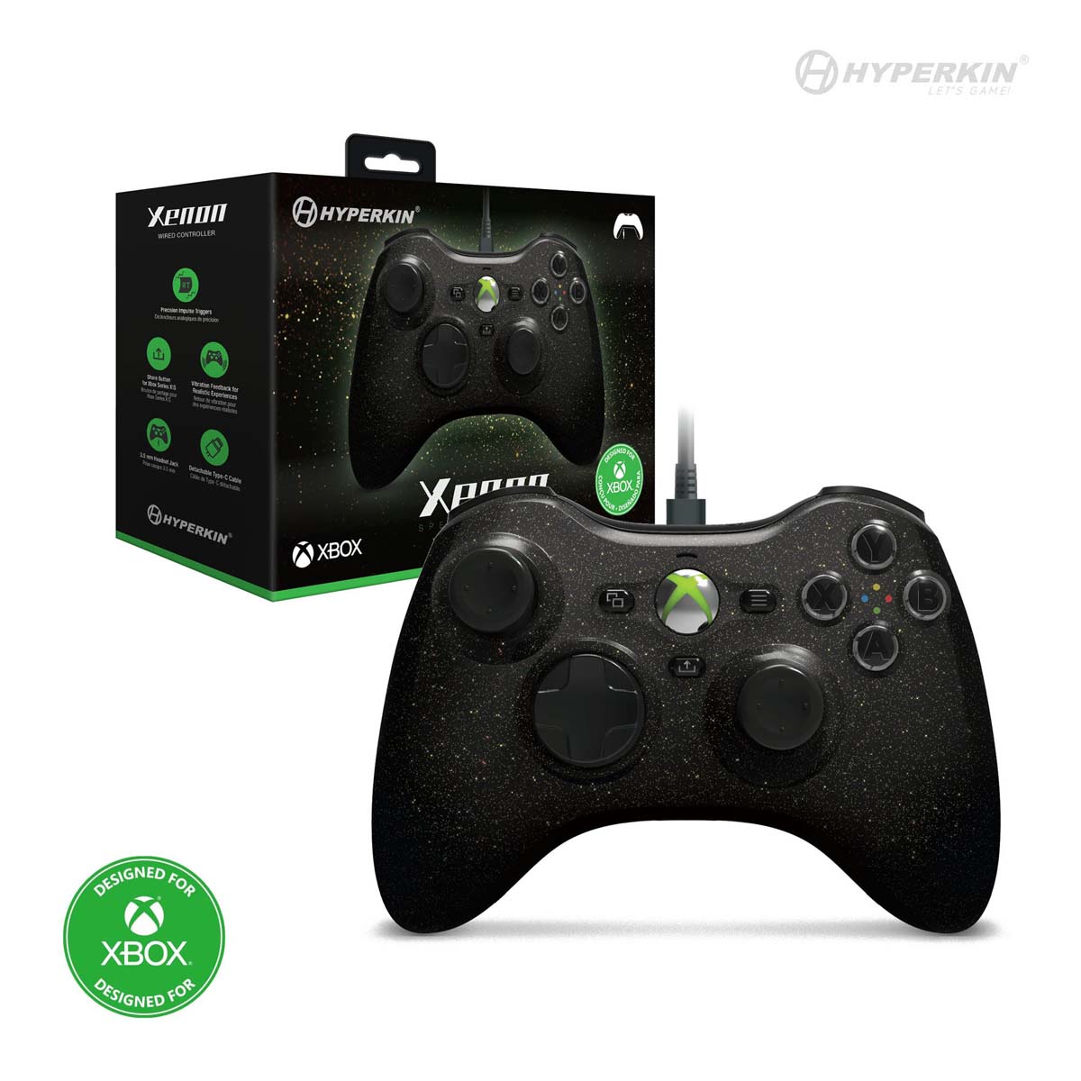 Xenon Wired Controller Xbox Series X|S/ One / Win 10|11 (Cosmic Night) (NEW)