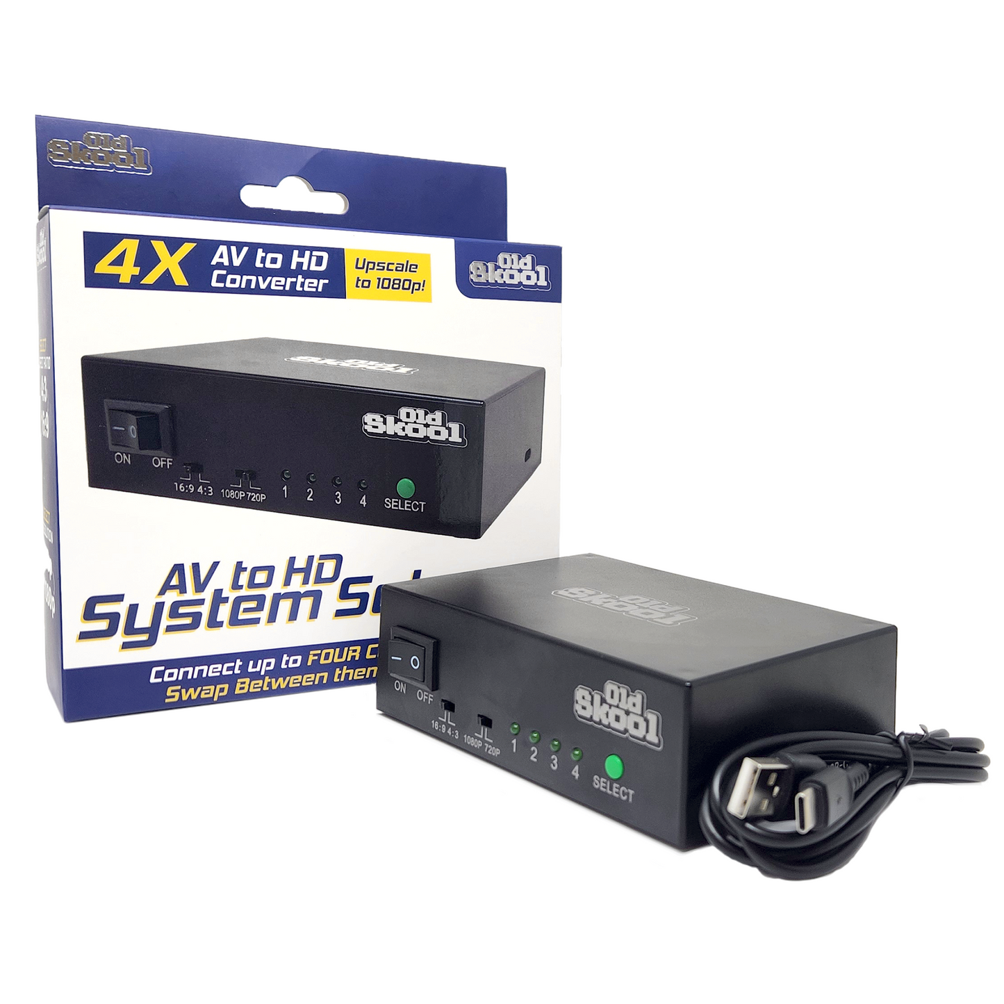 4 AV to HD System Selector (Old Skool)