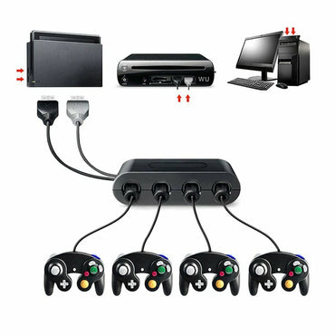 GameCube 4 Controller Adapter for Switch (XYAB) (NEW)