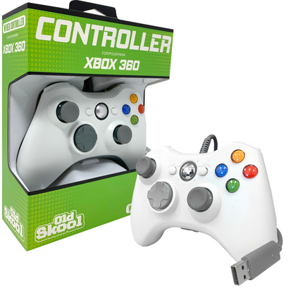 Old Skool Xbox 360 white wired controller | (NEW) (Xbox 360)